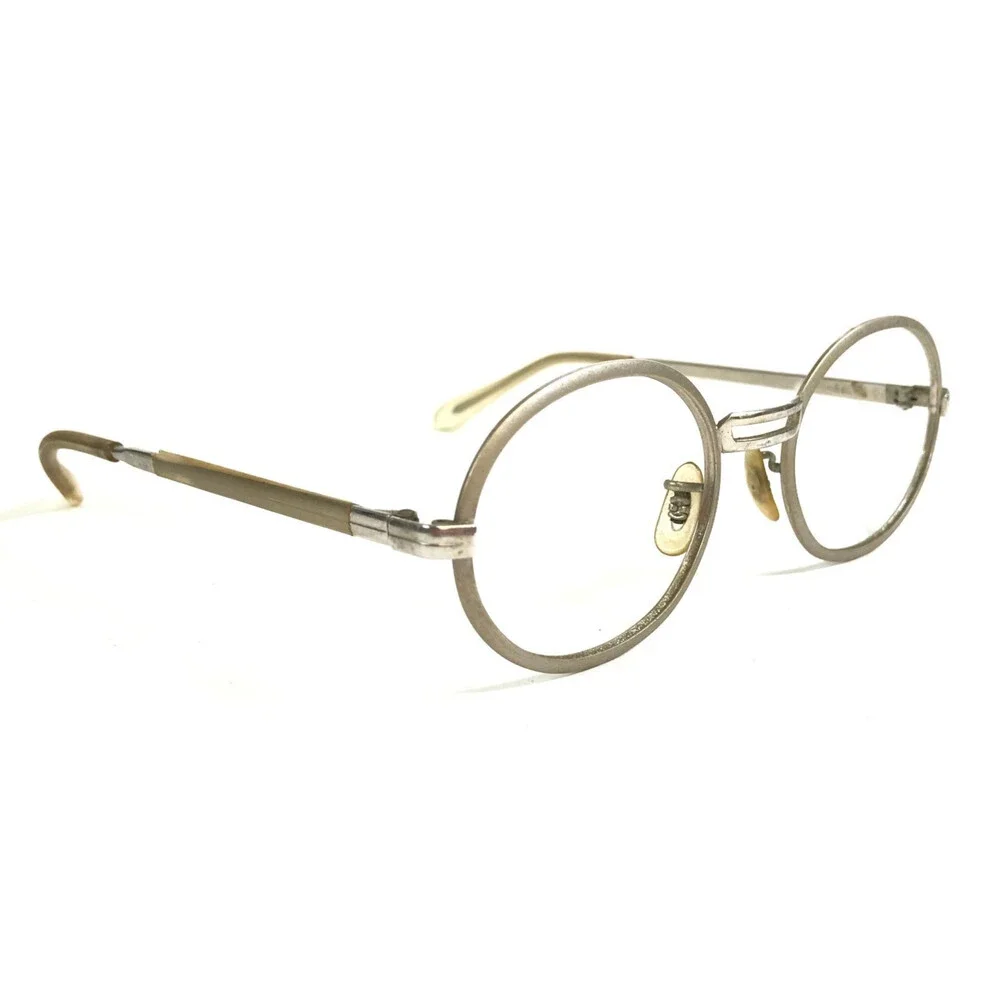 Vintage Universal Eyeglasses Frames #460 Pembroke-Slvtone Silvertone 50-20-130